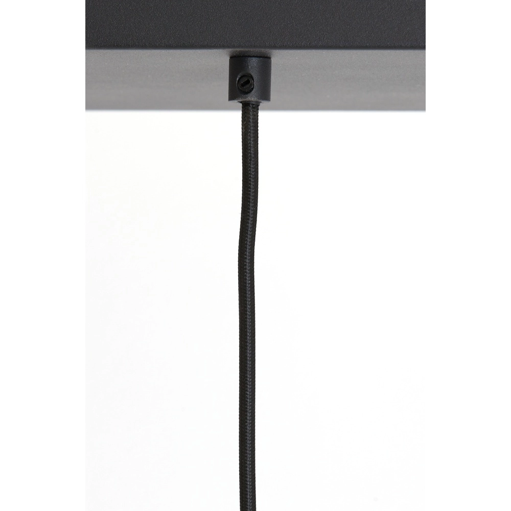 Eettafel hanglamp Lekar 5x E27 - zwart met smoke glas Light & Living 8717807638351