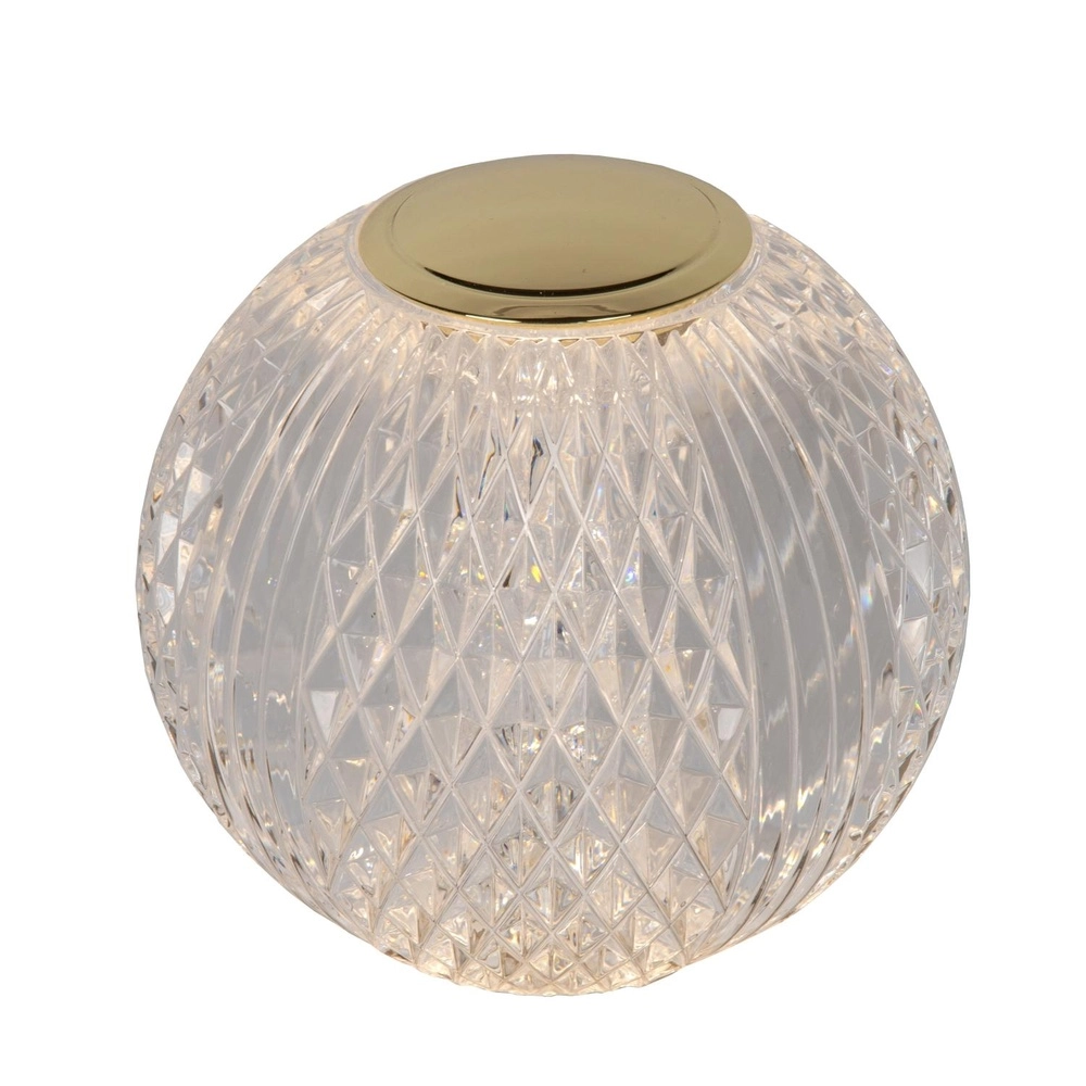 Gouden tafellampje Cintra oplaadbaar Ø 9cm - 3000K Lucide 5411212134356