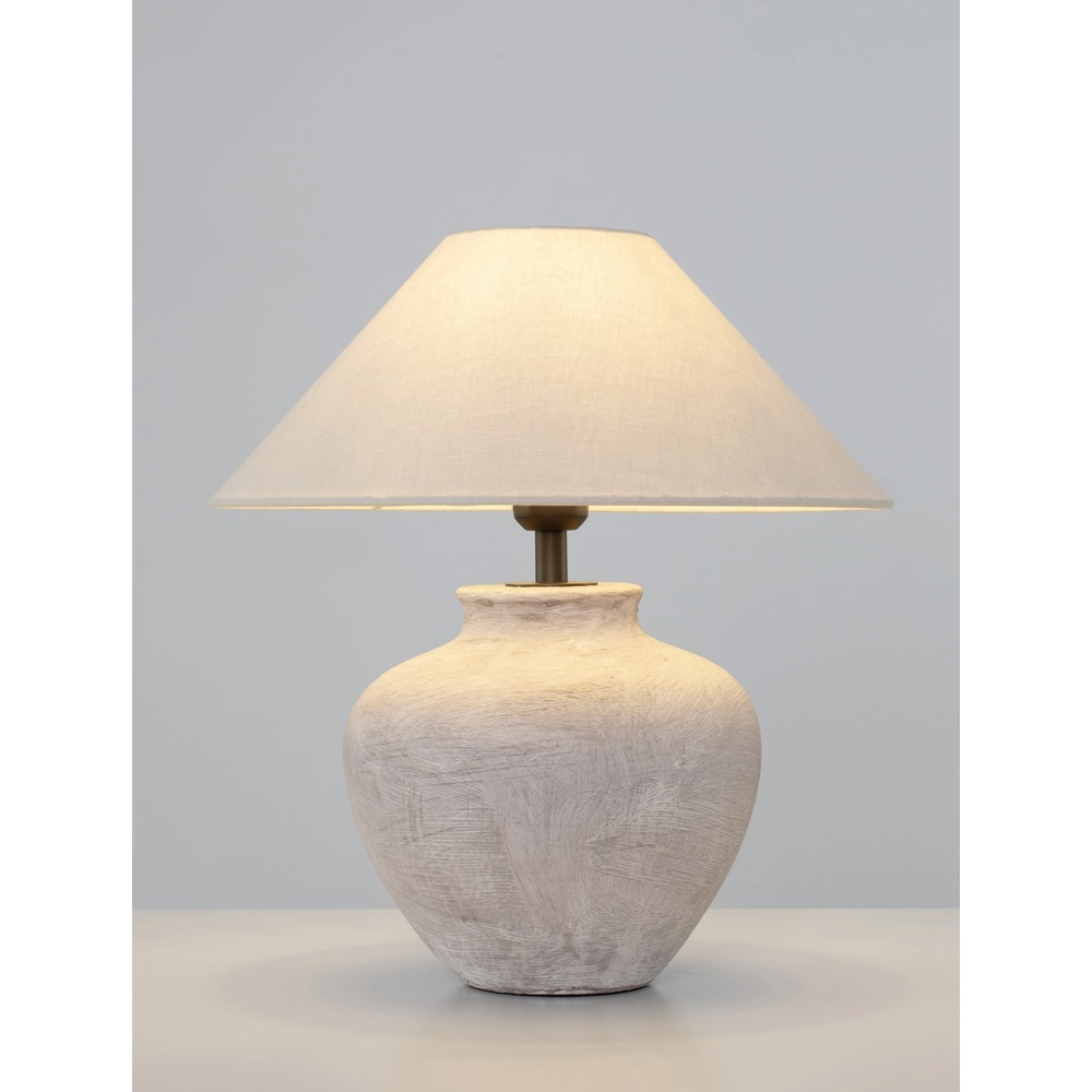 Tafellamp Lupe beige keramiek