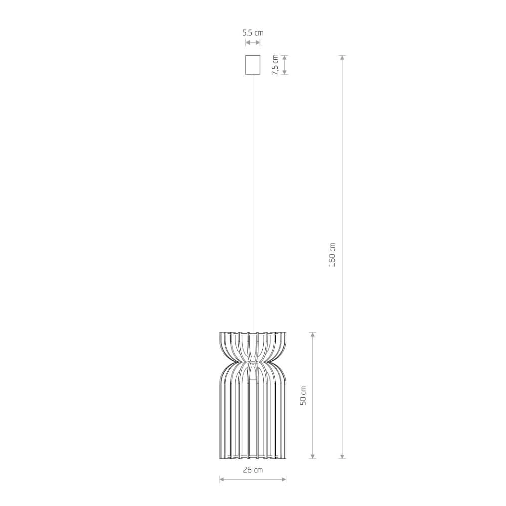 Houten hanglamp Kymi Ø 26cm - houtbruin Lyora 5903139105705
