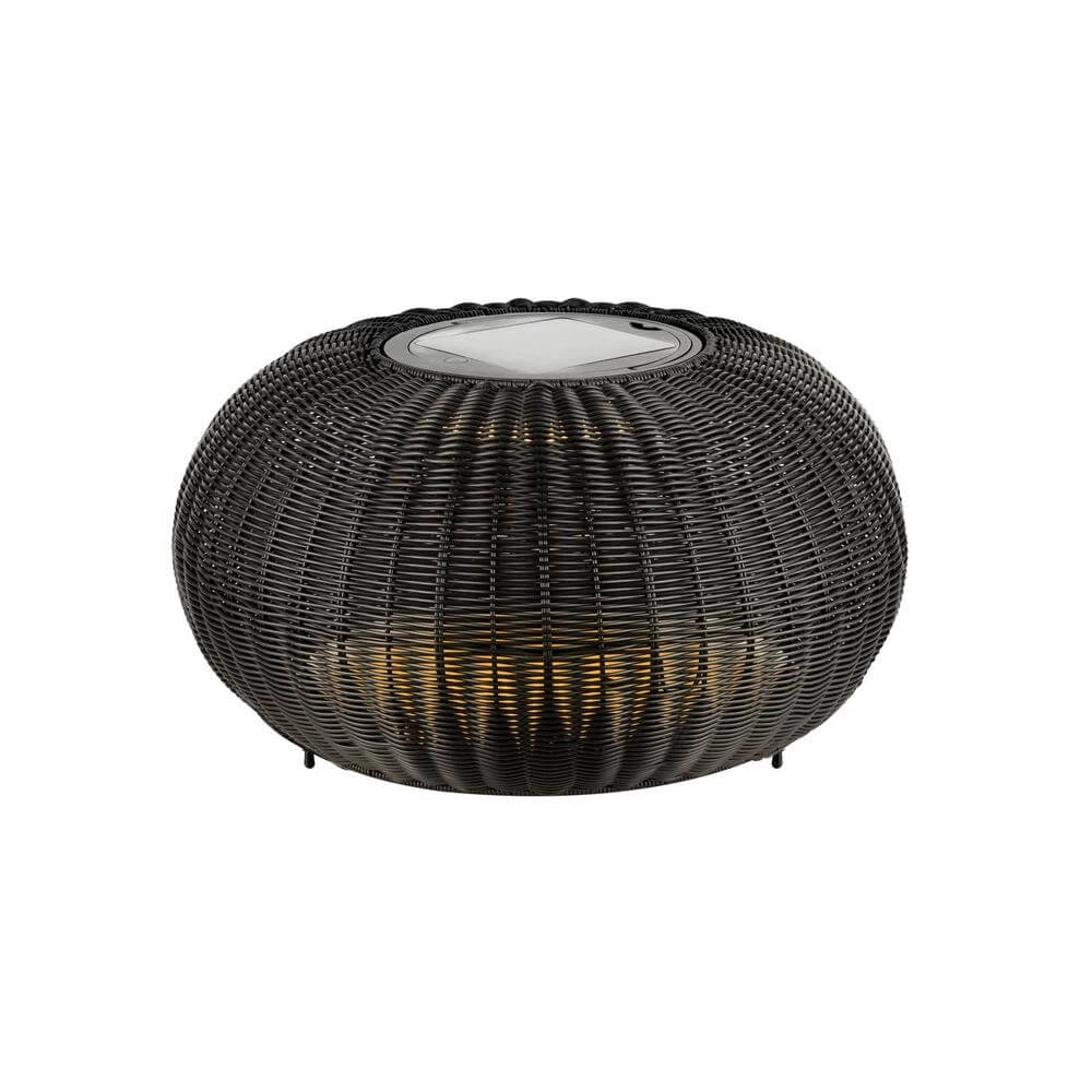 Lage vloerlamp Adegan Flat Solar solar zwart Lage vloerlamp Adegan Flat Solar solar zwart