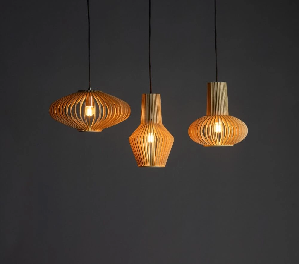 Houten hanglamp Tess Ø 25cm ETH 8720195305347