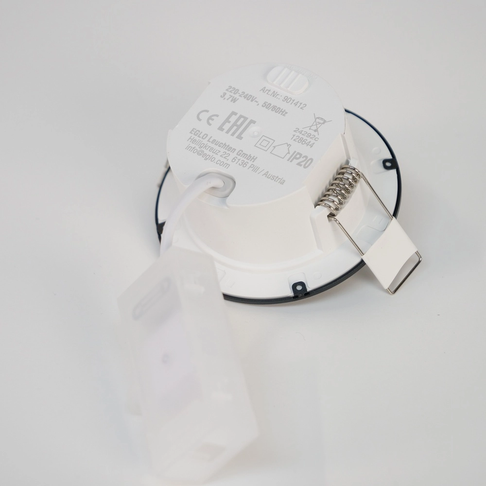 IP44 inbouwspot Fueva 6 rond - zwart - Ø 8,8cm Eglo 9008606330904