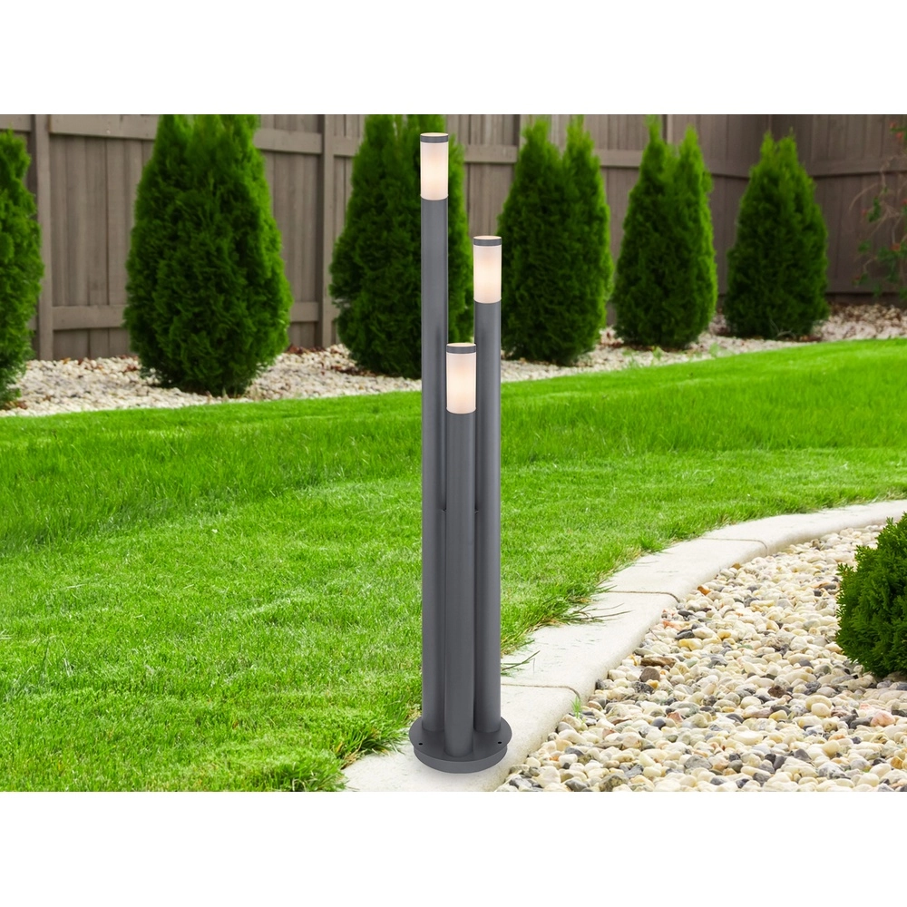 3-lichts tuinlamp Boston antraciet Globo 9007371414727
