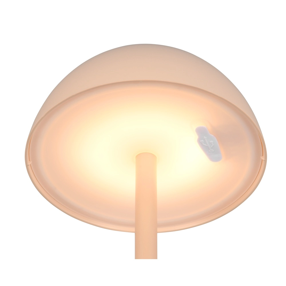 Tafellampje Ricardo zand bruin Ø 13,5cm Trio 4017807606195