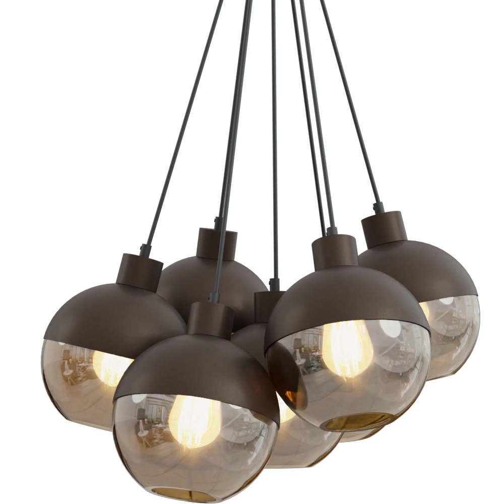 7-lichts hanglamp Opera cacao Masterlight 8718121424361