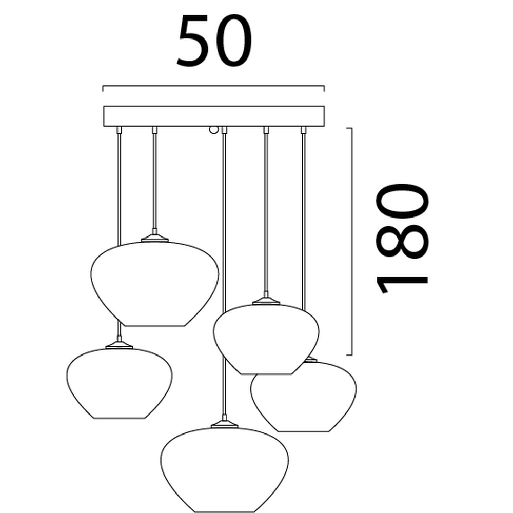 5-lichts Think Paper hanglamp Cartone Masterlight 8718121397061