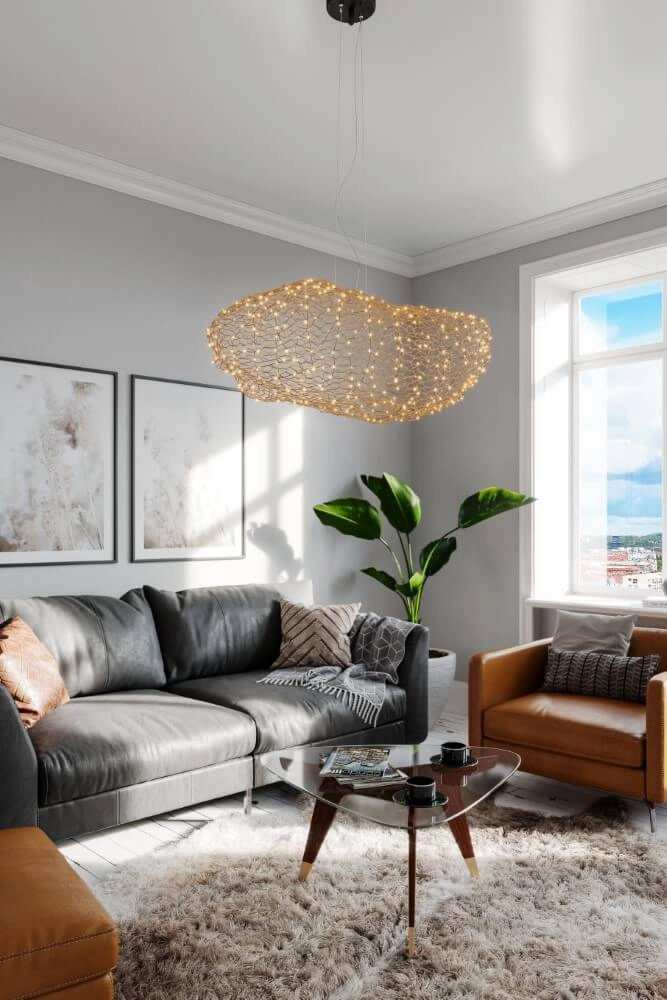 Hanglamp Hayden goud 50cm By Rydéns 7391741012609