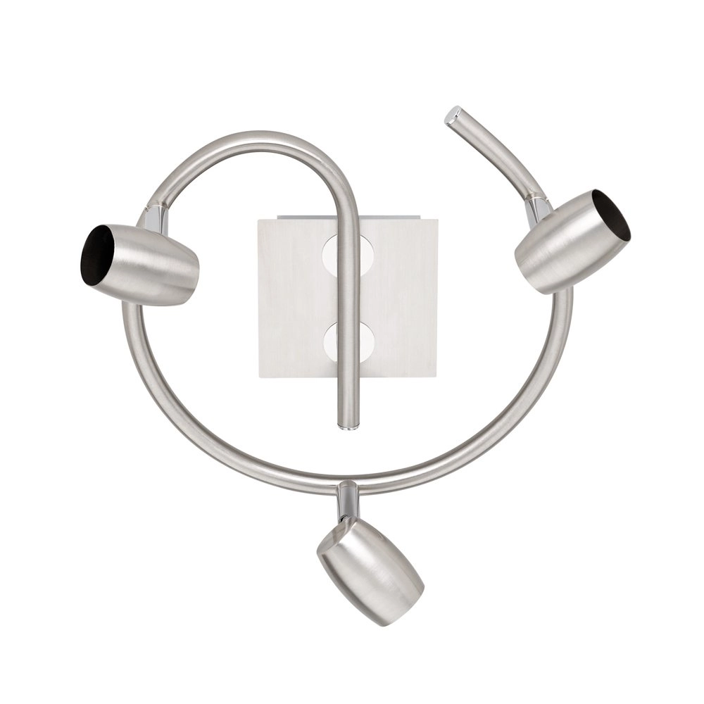 Plafondspot Michael 3-lichts nikkel mat