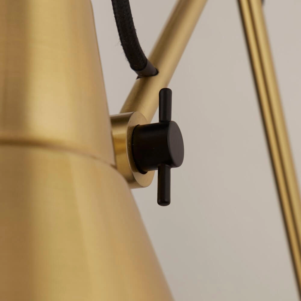 Uitklapbare wandlamp Swing Arm goud Searchlight 5053423241241