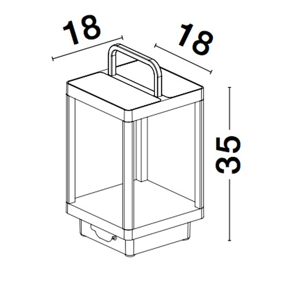 Solar tafellamp Bali 35cm antraciet Lyora 5212017428653