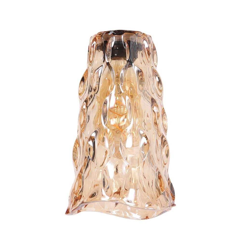 Hanglamp Vidrio zwart met amber glas Steinhauer 8712746173710