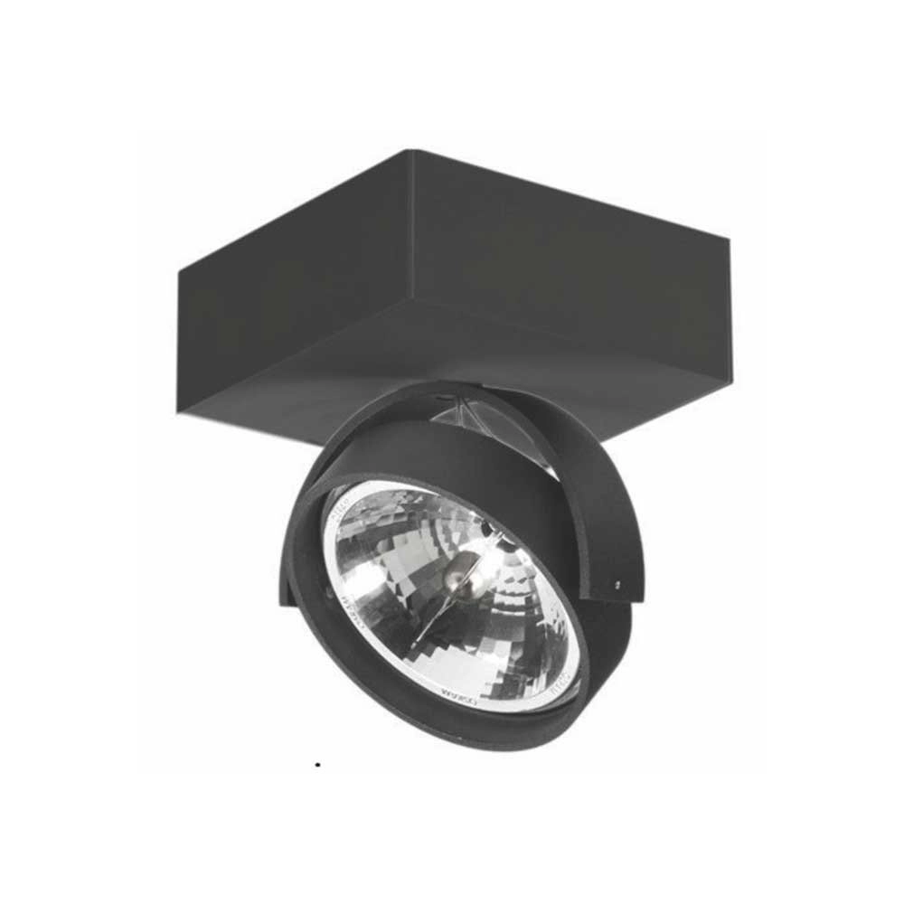 12 volt opbouwspot Dutchess Block zwart