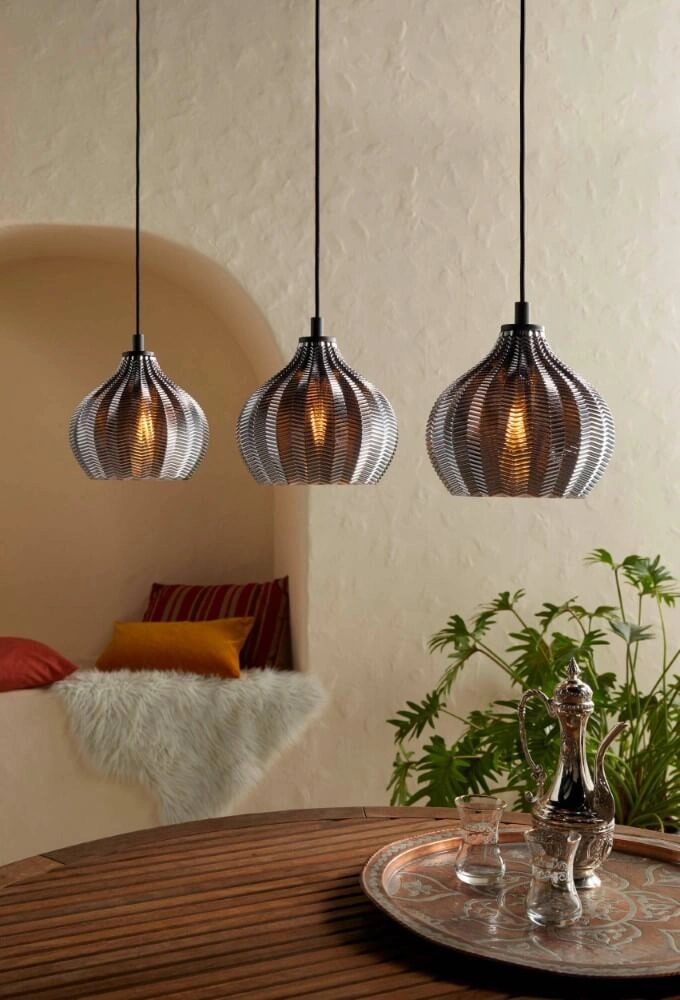 3-lichts glazen hanglamp Tamallat Eglo 9002759435776