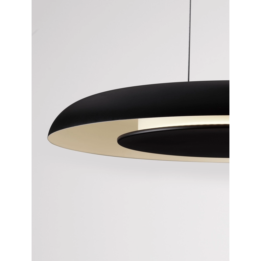 Moderne hanglamp Epos Ø 60cm zwart met wit Lyora 5212017463258