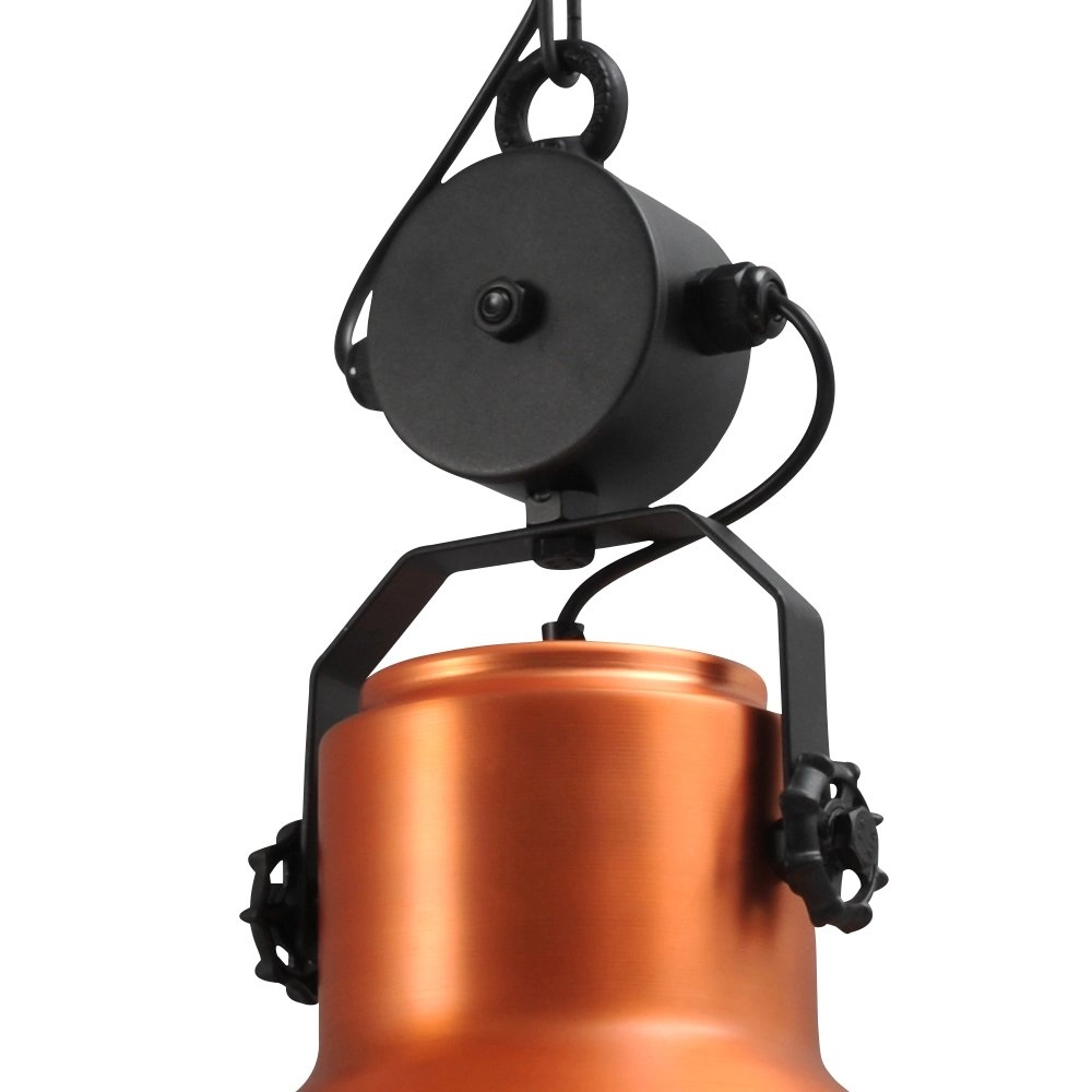 Roodkoperen industrie hanglamp Industria 44 Bud 44cm roodkoper met zwart Masterlight 8718121232850