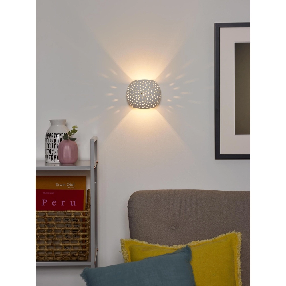 Design wandlamp Gipsy wit Lucide 5411212351418