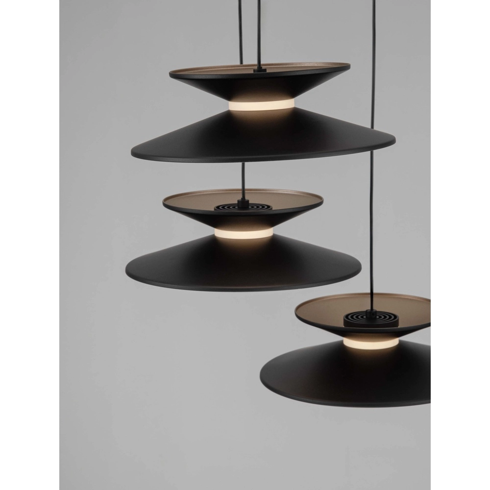 Design hanglamp Morfi 5-lichts zwart Lyora 5212017458483