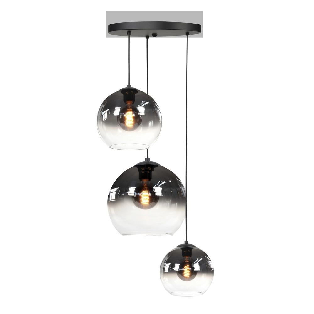 Hanglamp Fantasy 3 smoke en helder glas