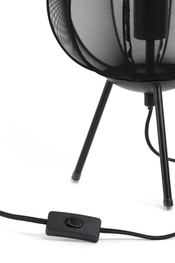 Bohemian tafellamp Plumeria zwart Ø 25cm Light & Living 8717807651329