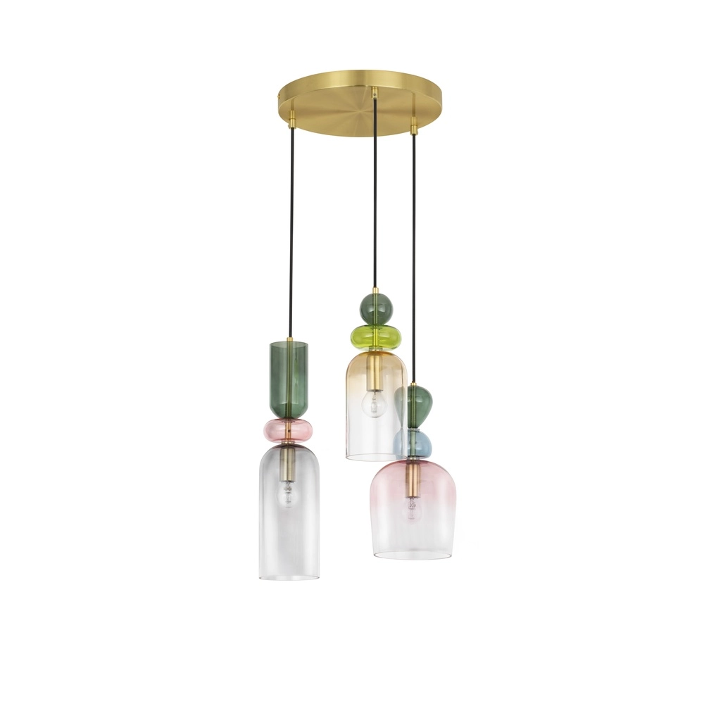 Gekleurde hanglamp Murano 3-lichts Lyora 5212017434227