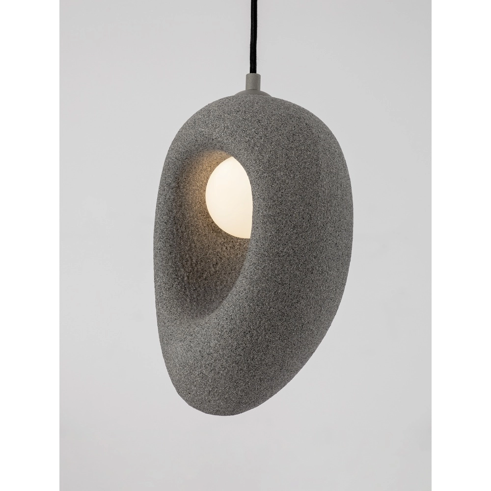 Natuurlijke hanglamp Tempus grijs 30cm
