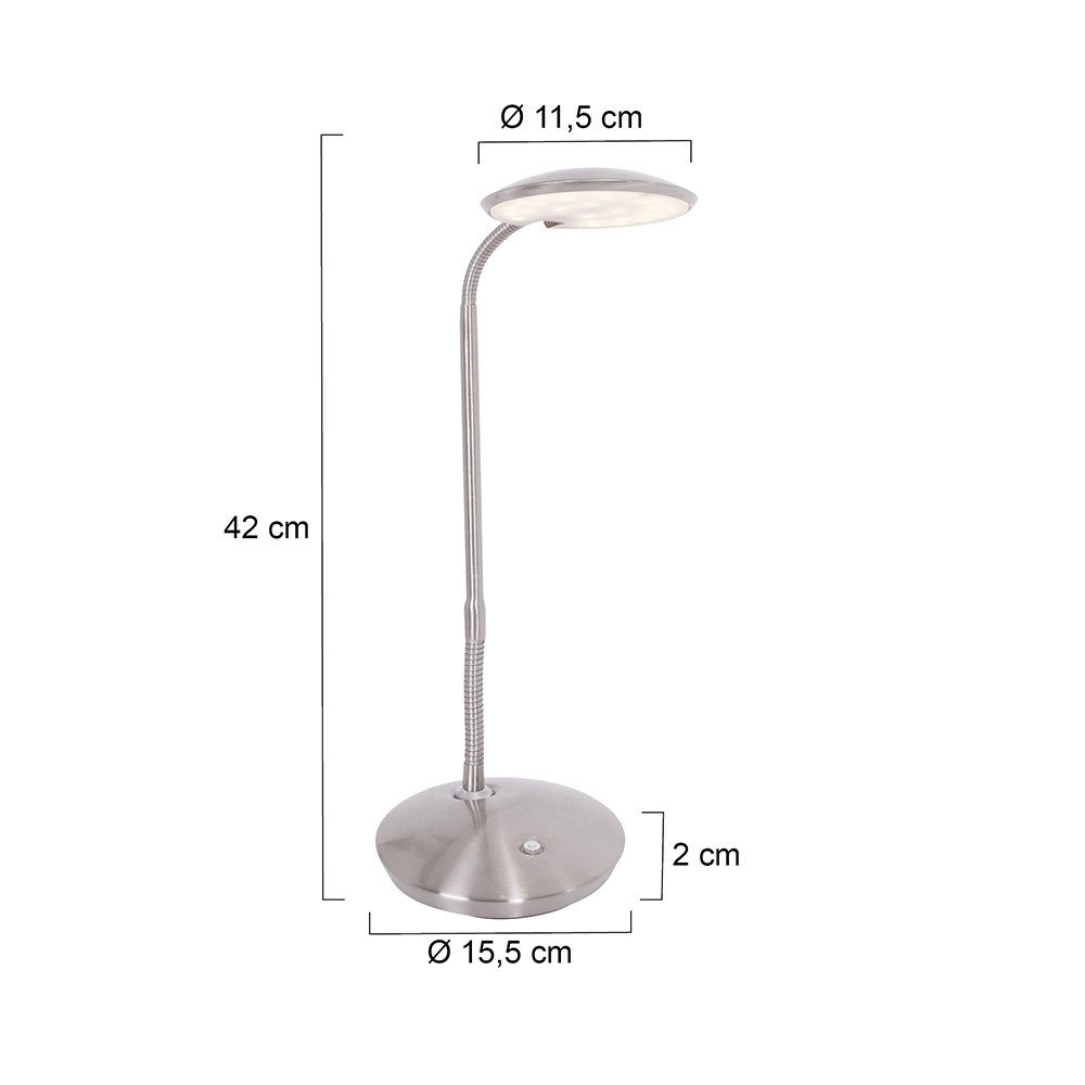 RVS bureaulamp Zenith Led - 2200-4000K Steinhauer 8712746117004