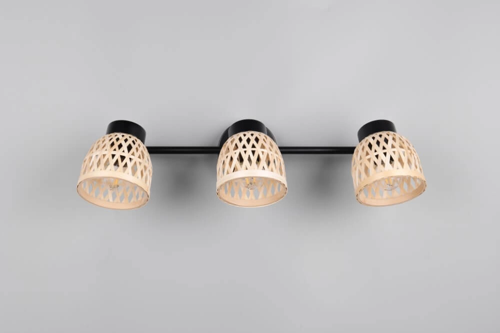 3-lichts plafondlamp Laurent met crème kapjes Trio 4017807637564