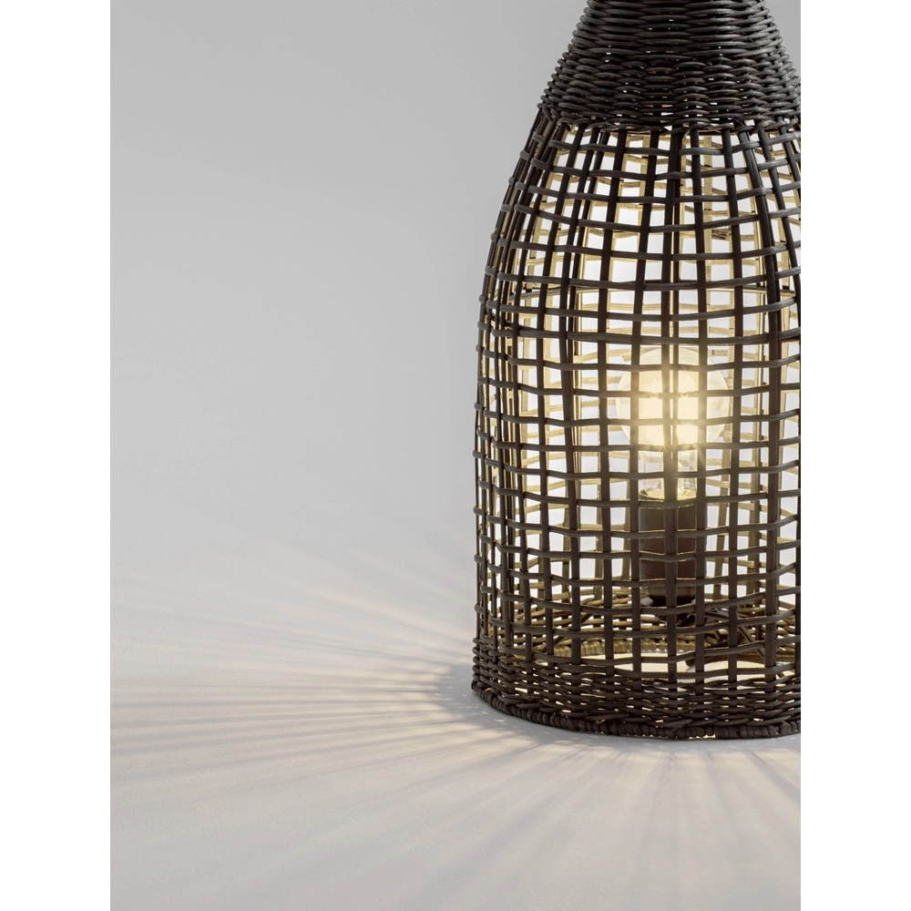 Bohemian vloerlamp Naos rotan 54,5H zwart Lyora 5212017477576