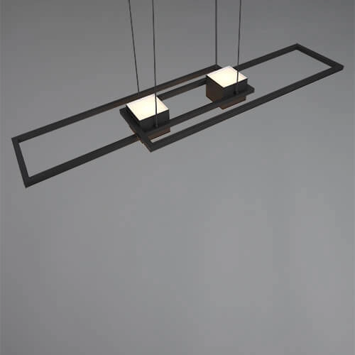 Led hanglamp kantoor Albany zwart Trio 4017807610345
