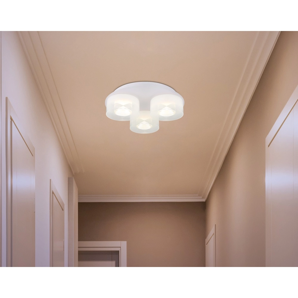Design plafondlamp Belinda 3-lichts wit Globo 9007371528318