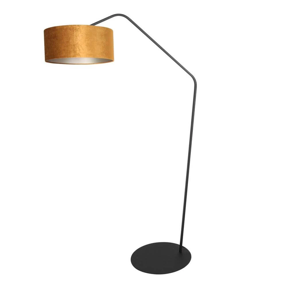 Vloerlamp Zig-Zag zwart met gouden kap Ø 40cm Steinhauer 8712746179224