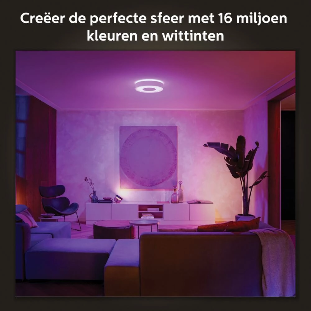 Plafondlamp Hue Infuse L - White and color Ø 42,5cm zwart Philips 8718696176528