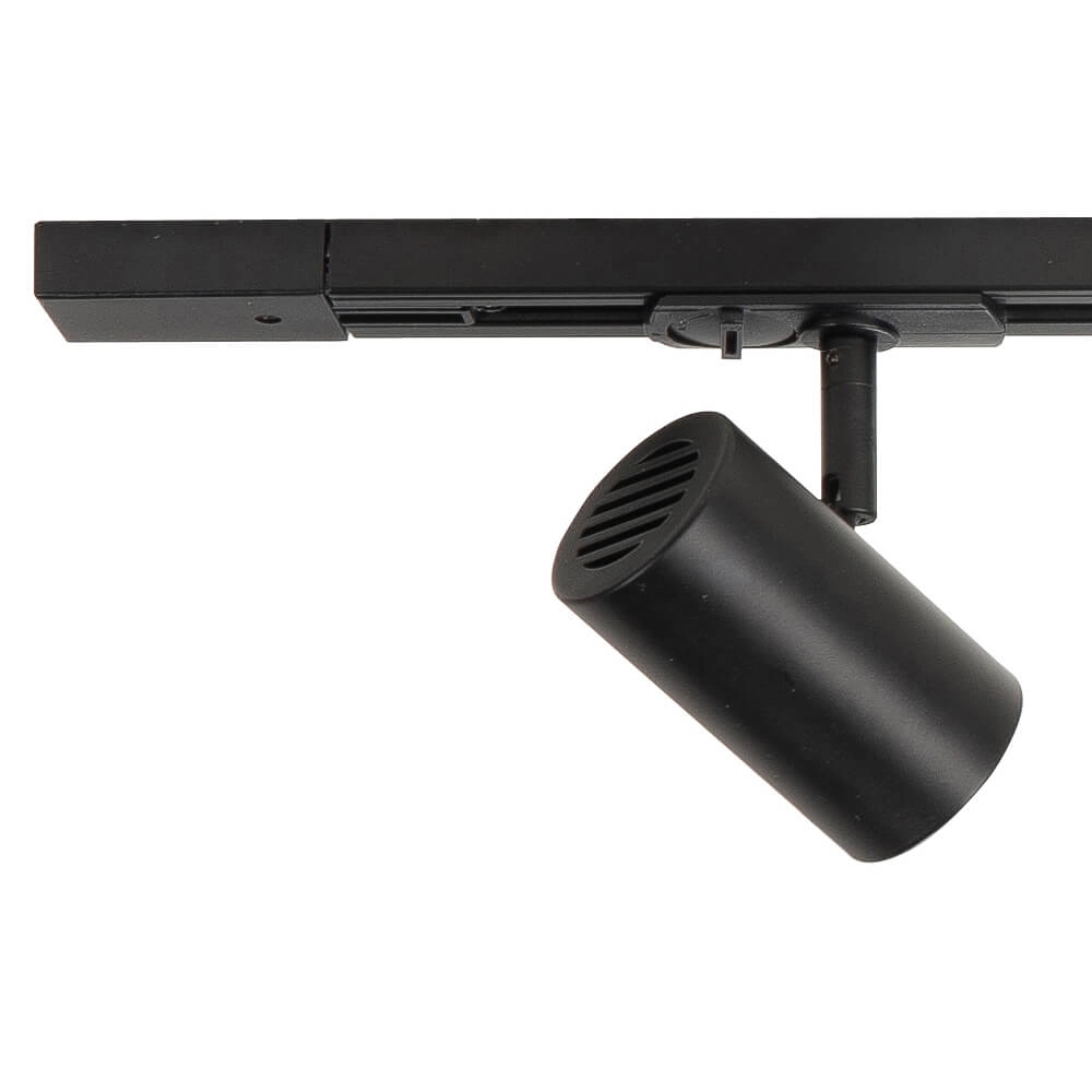 1-fase railset 100cm Cilinder zwart met 3 spots Highlight 8718379039553