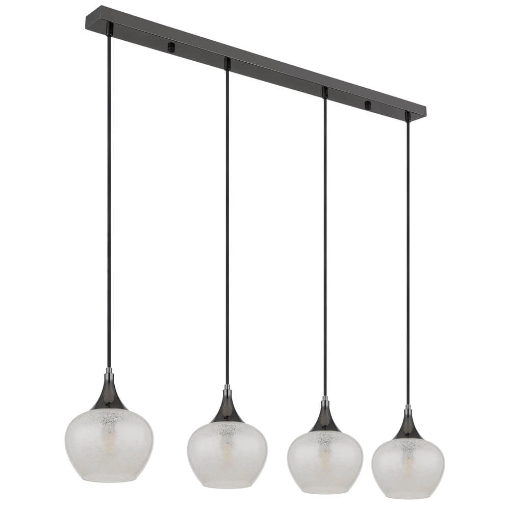 Antraciet hanglamp Maxy met wit glas 4-lichts Globo 9007371456178