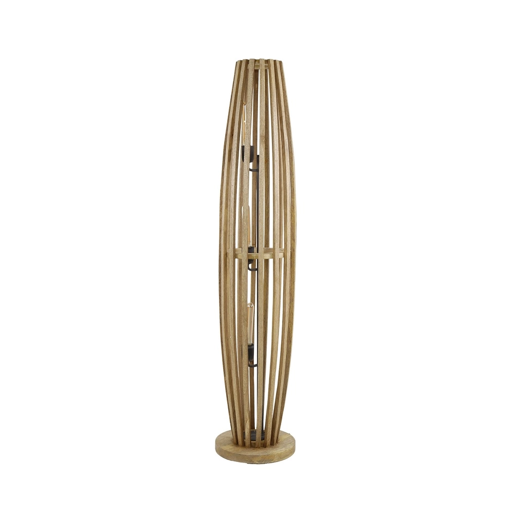 Houten vloerlamp Orbit 145cm - 3x E27 Lyora 8716803511101