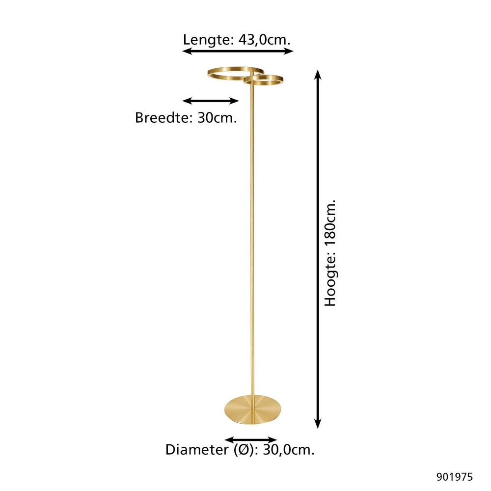 Design vloerlamp Castelpoto 1 goud Eglo 9008606357321