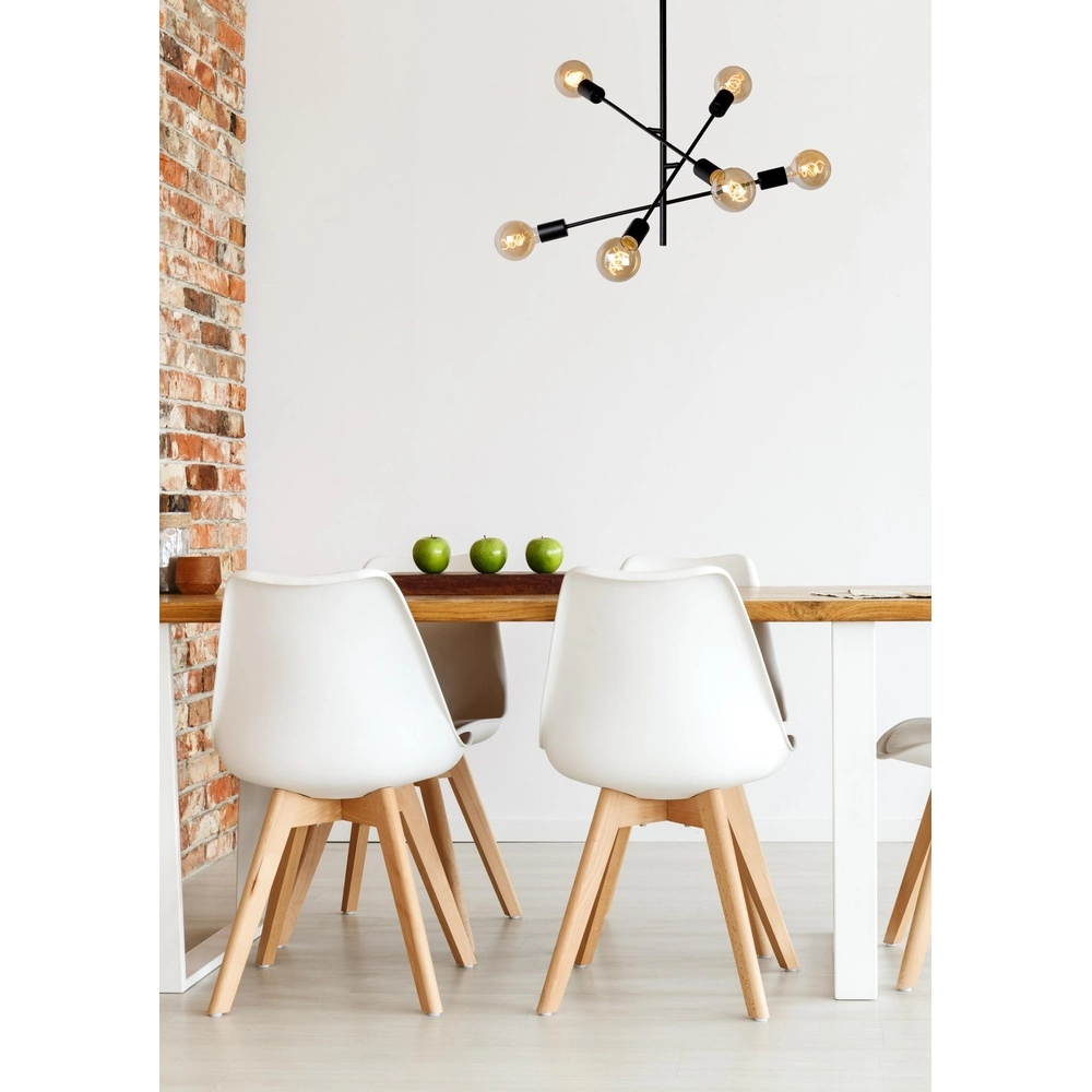 Plafondlamp Lester zwart 6-lichts Lucide 5411212211033