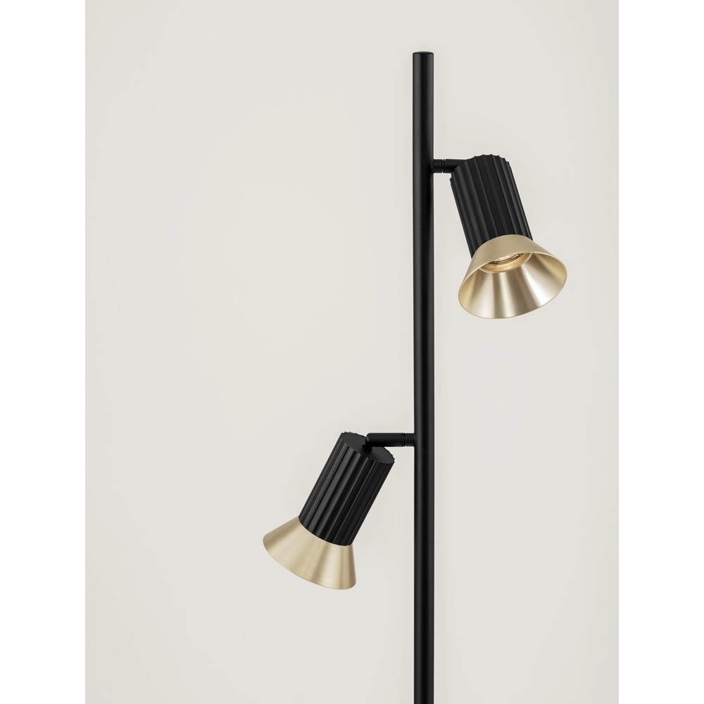 Design vloerlamp Luvia zwart met goud Lyora 5212017475619