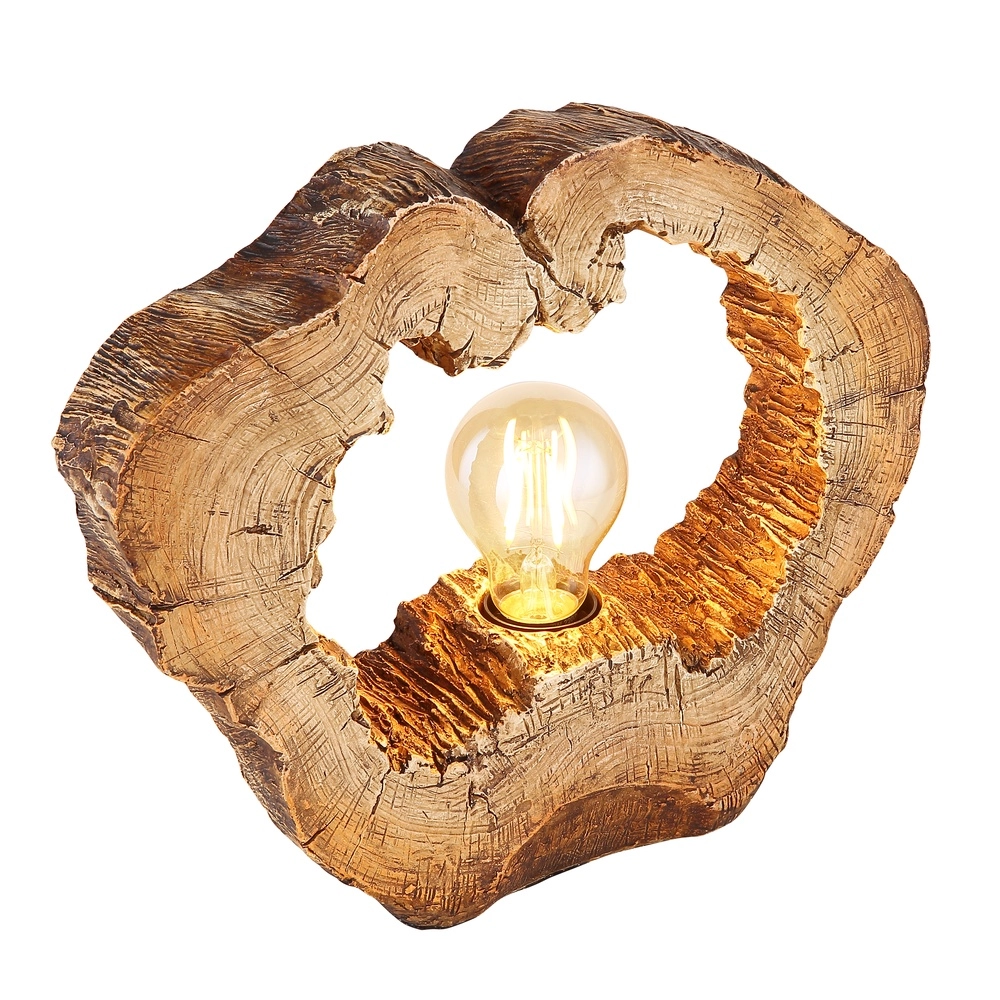 Unieke tafellamp Vinzenz hout