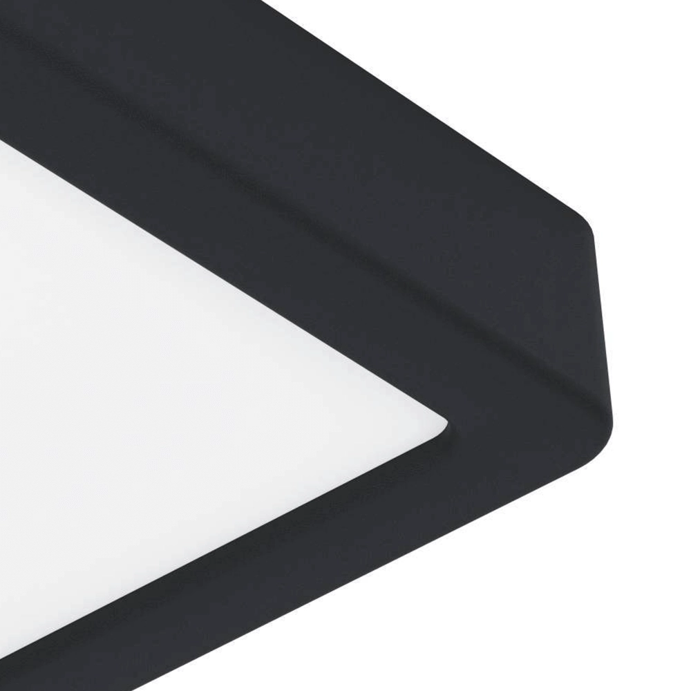 Zwarte plafonnière Fueva 5 16 bij 16cm Eglo 9008606244867