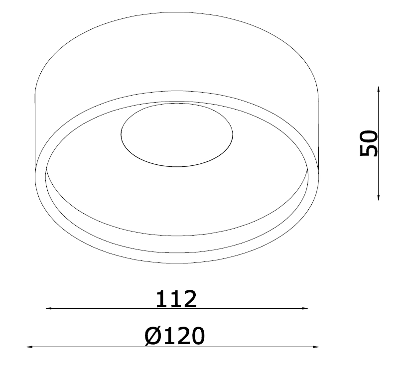 Badkamer plafondlamp Oran Ø 12cm - Gun metal Artdelight 8720701103894