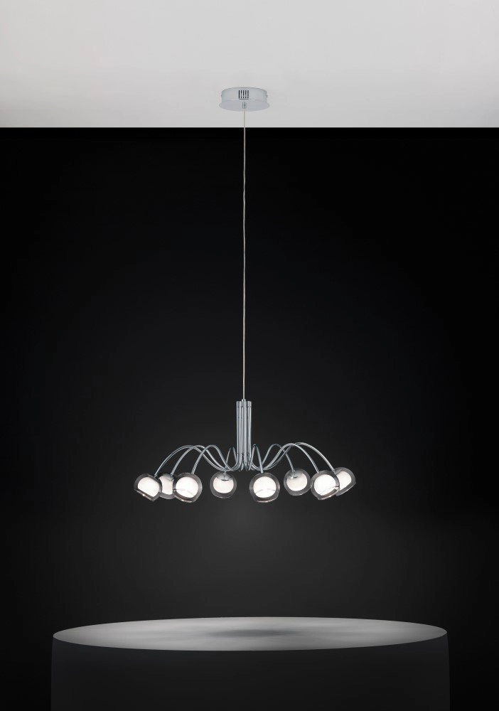 8-lichts hanglamp Malagon chroom Stars of Light 9002759391492