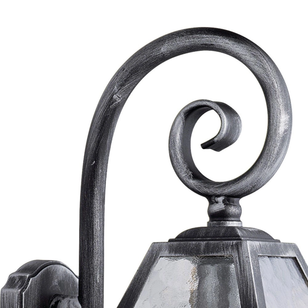 Klassieke muurlamp Genoa Curl zwart zilver Searchlight 5013874335999