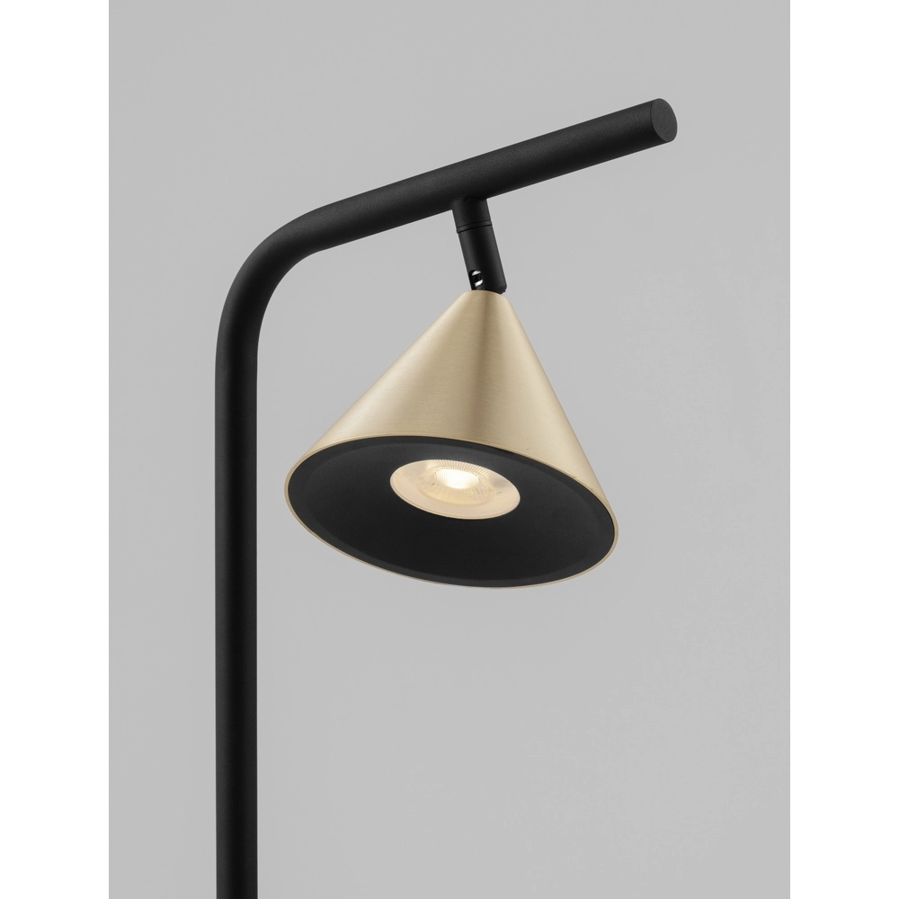 Vloerlamp Conico zwart met goud Lyora 5212017475473