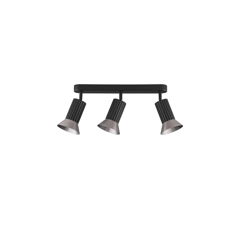 Plafondlamp Luvia 3-lichts zwart met brons Lyora 5212017475541