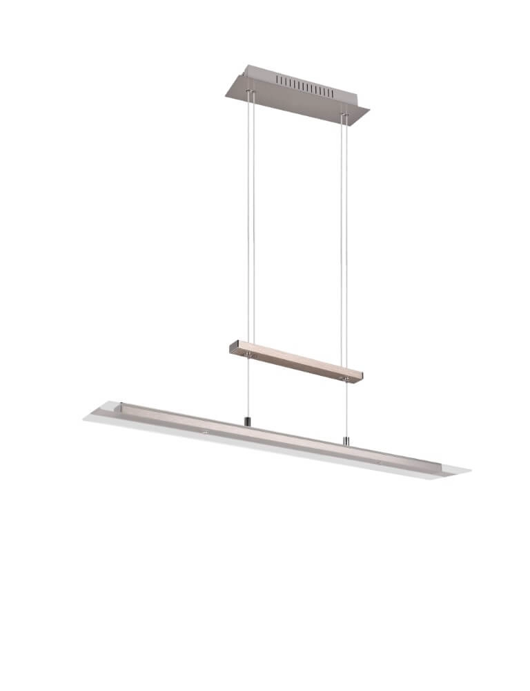 Glazen hanglamp Milos nikkel Trio 4017807588262