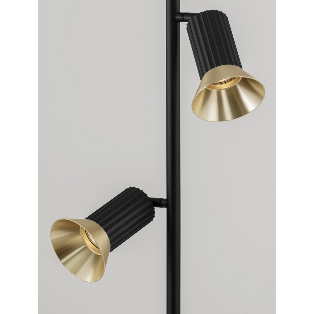 Design vloerlamp Luvia zwart met goud Lyora 5212017475619