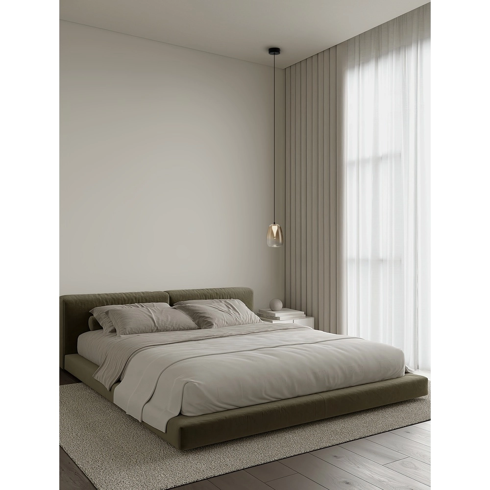 Design hanglamp Oblo 1-lichts amber glas Lyora 5212017474094