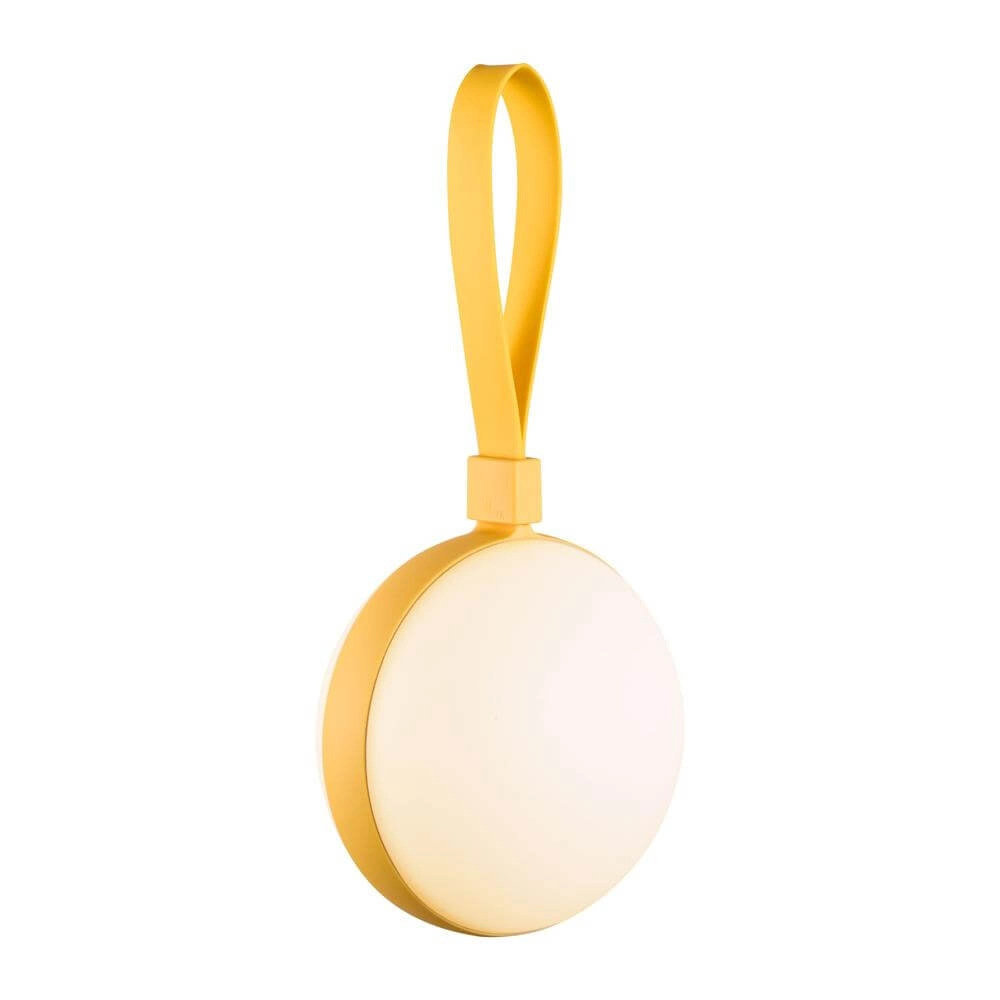 Strak tafellampje Bring To-Go geel Ø 12cm Strak tafellampje Bring To-Go geel Ø 12cm